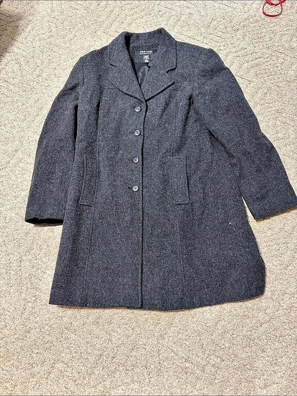 New York & Company Wool Blend Coat in Gray Size 10